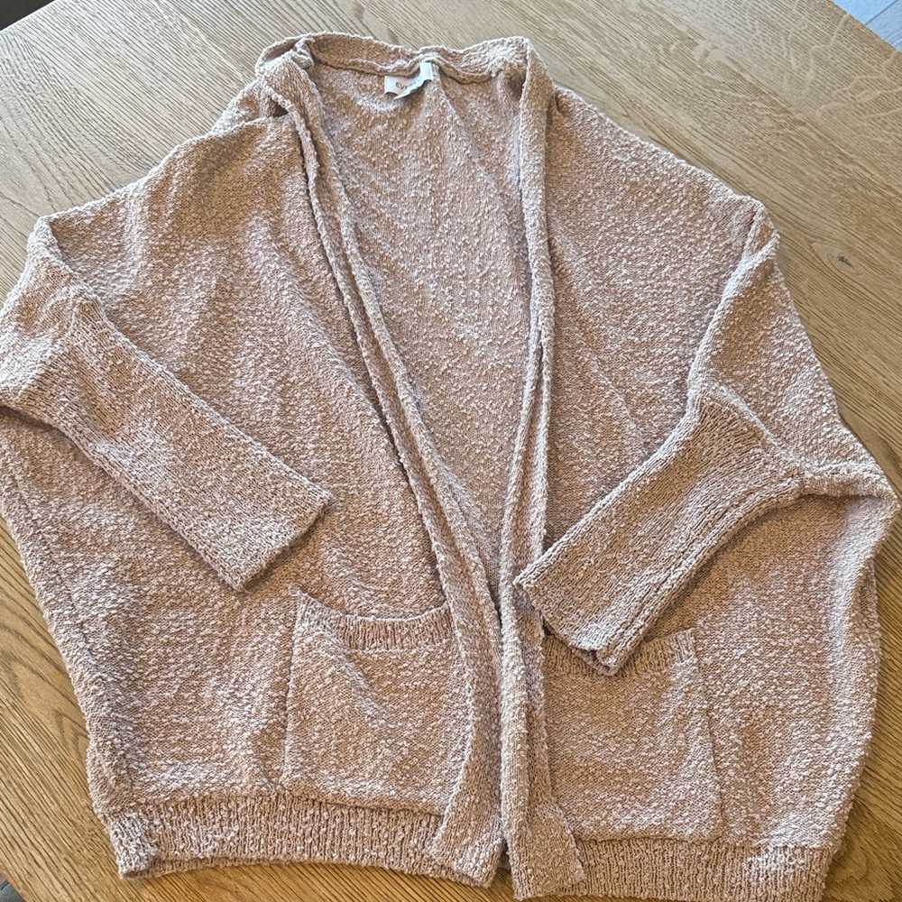 Evereve Soft Rose-Tan Cardigan